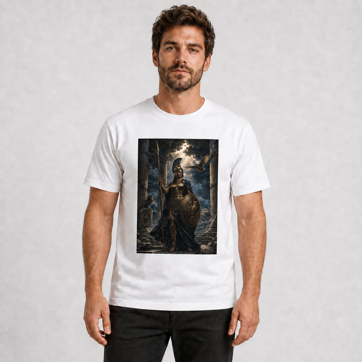 T-Shirt Athene – Mockup Vorderseite Weiß