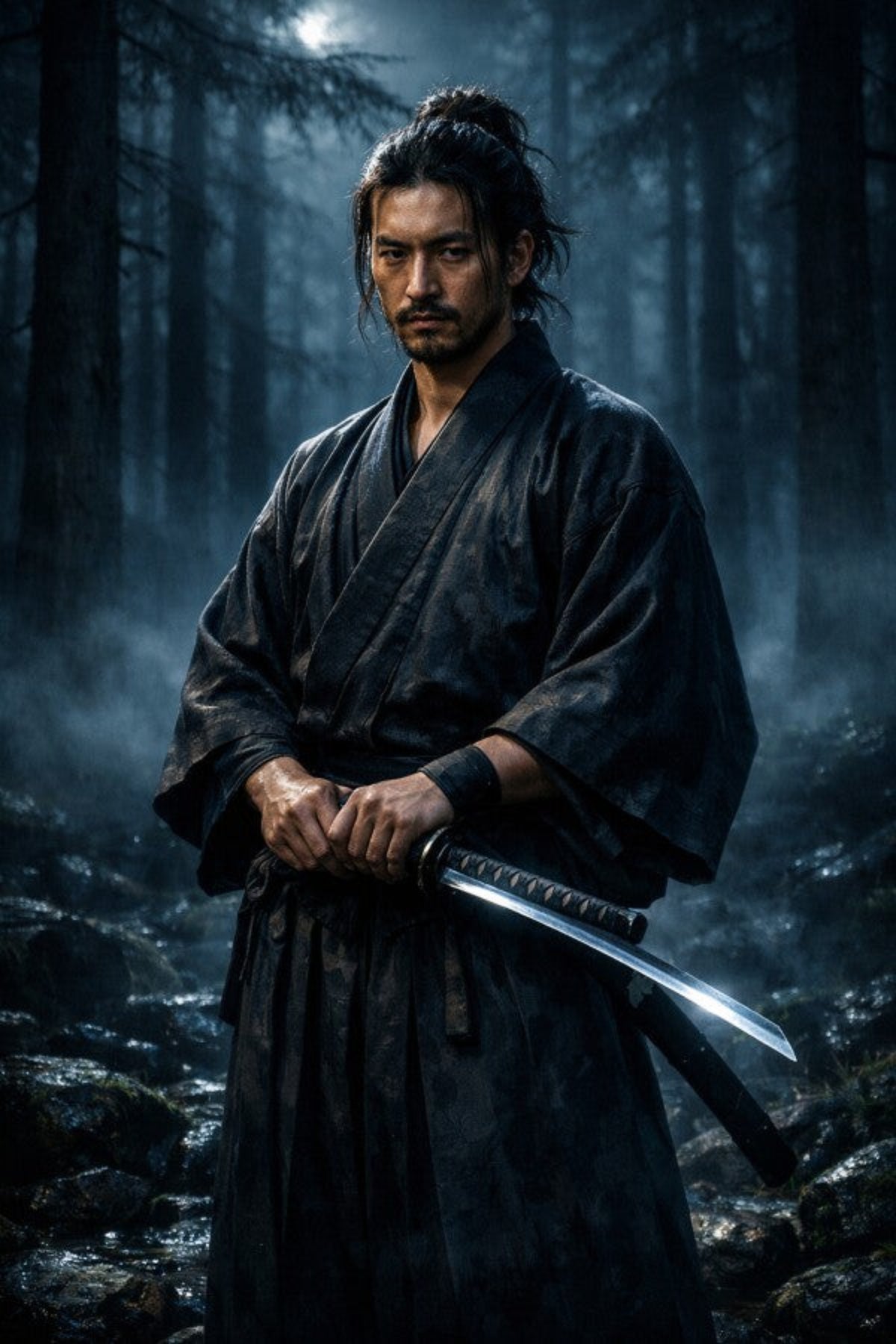 Samurai mit Schwert