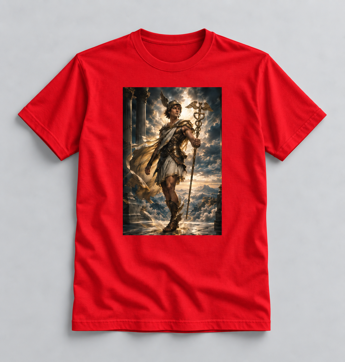 T-Shirt Hermes – Mockup Vorderseite Rot