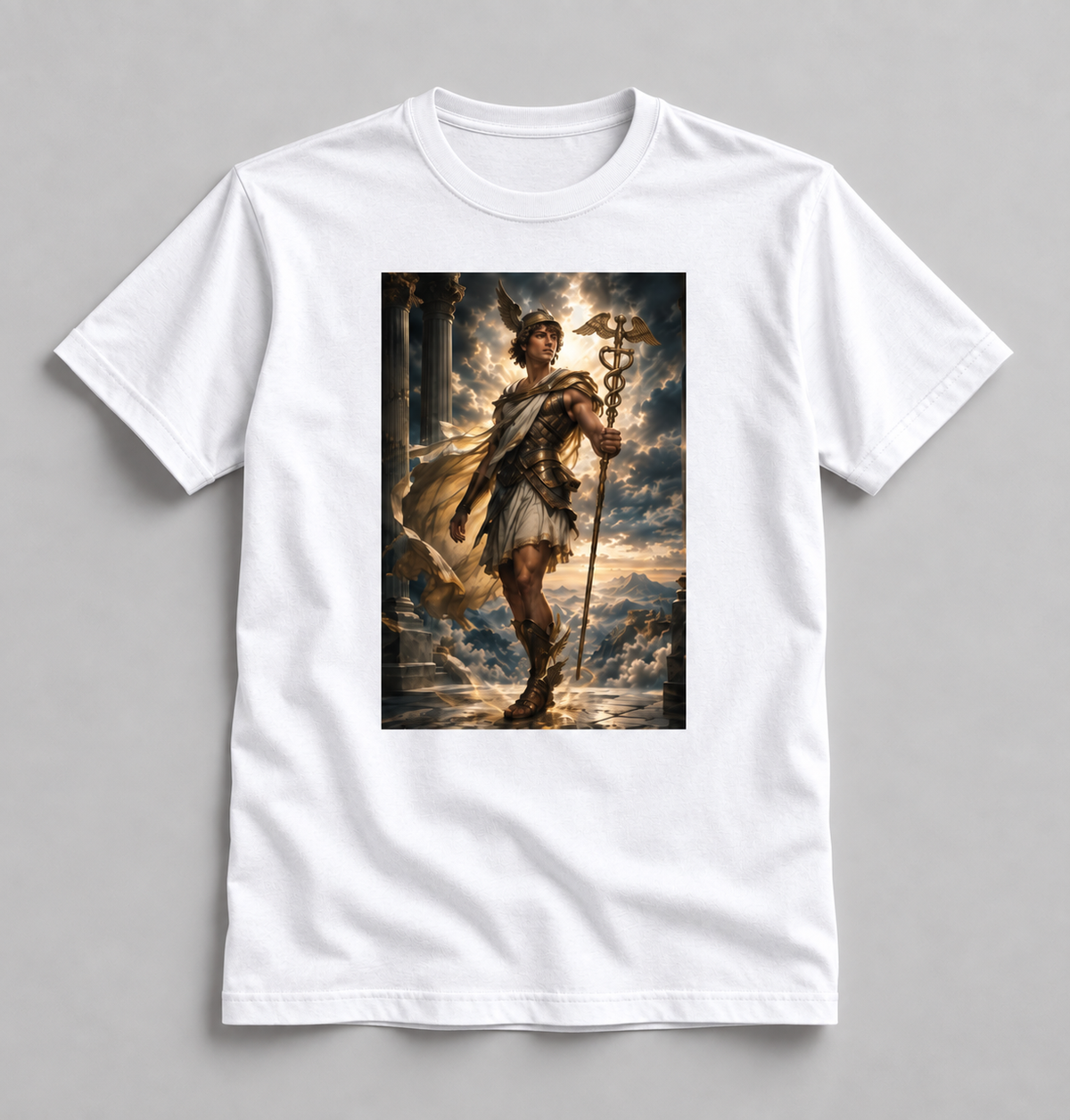 T-Shirt Hermes – Mockup Vorderseite Weiß